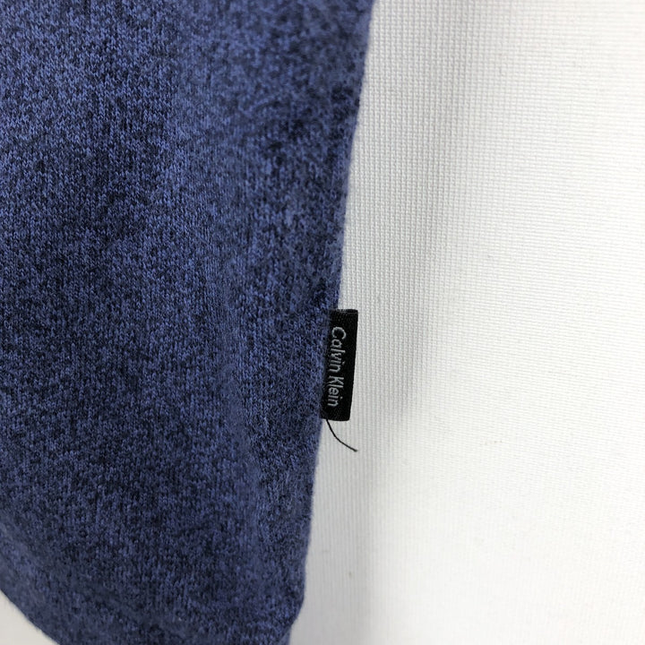 90'S Calvin Klein V-neck Long-sleeve T-shirt, Men's XL equivalent, Vintage cotton navy blue type Vintage Second Hand
