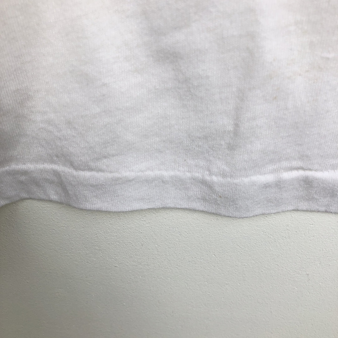 90'S Screen Stars BEAST Long-Sleeve T-Shirt, Made in USA, Men's Size L (Equivalent), Vintage cotton white type Vintage Second Hand