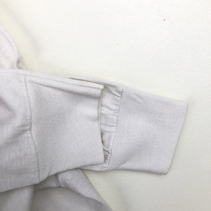 90'S Screen Stars BEAST Long-Sleeve T-Shirt, Made in USA, Men's Size L (Equivalent), Vintage cotton white type Vintage Second Hand
