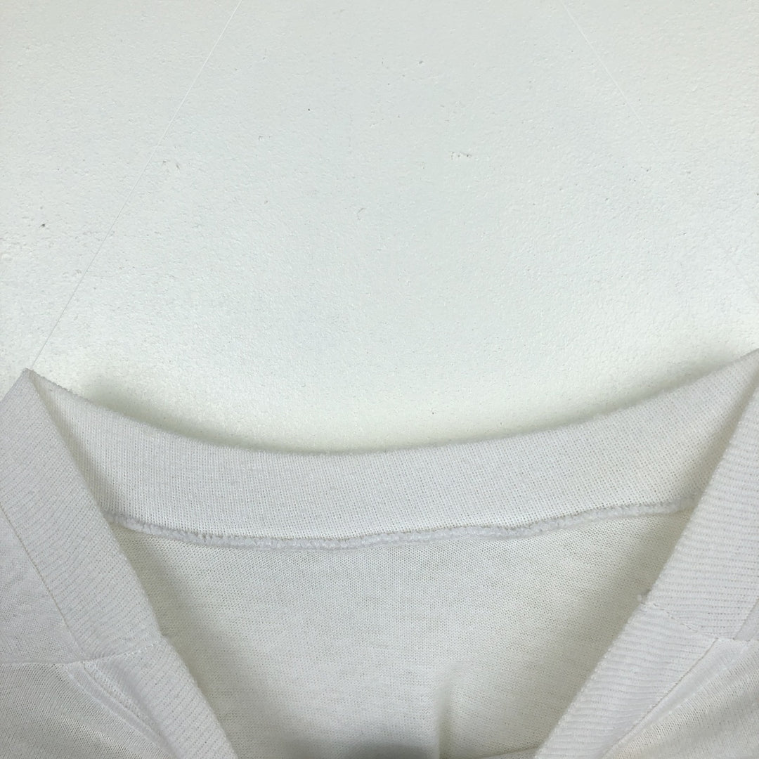 90'S Screen Stars BEAST Long-Sleeve T-Shirt, Made in USA, Men's Size L (Equivalent), Vintage cotton white type Vintage Second Hand
