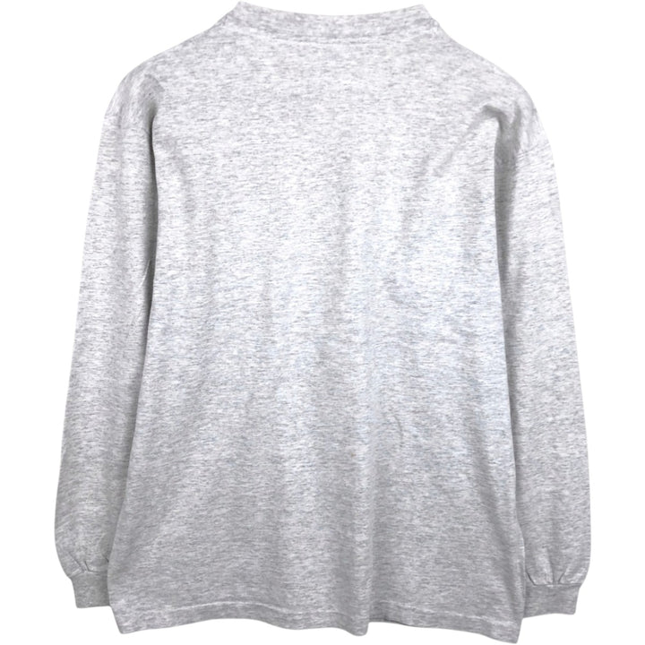 90'S Anvil PRE-SHRUN Animal Pattern Long-Sleeve T-Shirt, Made in USA, Men's Size L (Equivalent), Vintage cotton gray type Vintage Second Hand