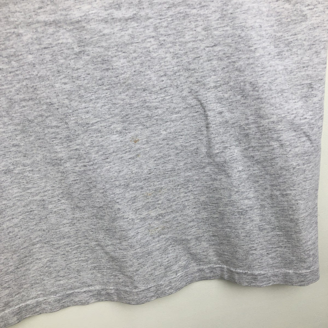 90'S Anvil PRE-SHRUN Animal Pattern Long-Sleeve T-Shirt, Made in USA, Men's Size L (Equivalent), Vintage cotton gray type Vintage Second Hand