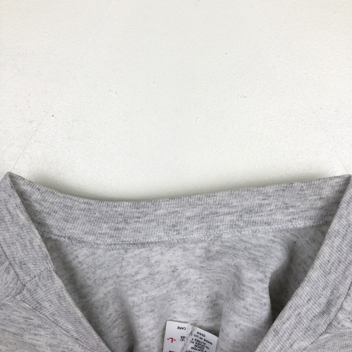 90'S Anvil PRE-SHRUN Animal Pattern Long-Sleeve T-Shirt, Made in USA, Men's Size L (Equivalent), Vintage cotton gray type Vintage Second Hand
