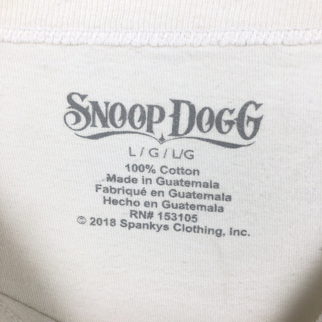 SNOOP DOGG Snoop Dogg Long Sleeve Rap T-Shirt Men's Size L cotton white type Vintage Second Hand