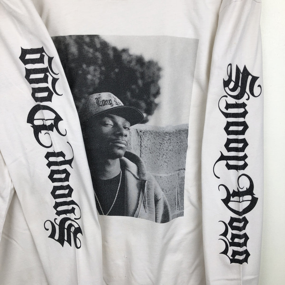 SNOOP DOGG Snoop Dogg Long Sleeve Rap T-Shirt Men's Size L cotton white type Vintage Second Hand
