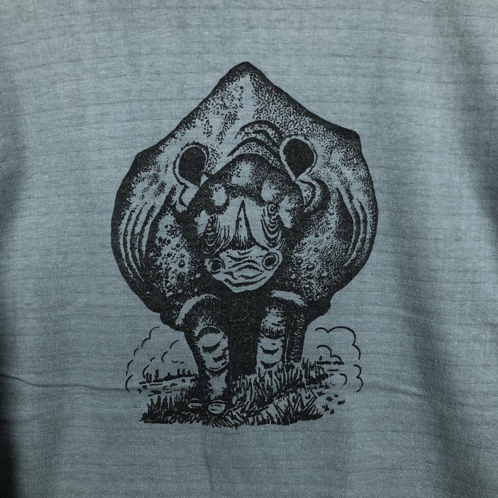 Nutex Long-Sleeve T-Shirt, Men's Size L (Equivalent), Vintage cotton Mint green Vintage Second Hand