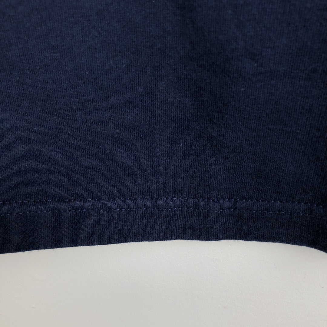 90'S Jensen Dragon Pattern Long-Sleeve T-Shirt, Made in USA, Men's Size L (Equivalent), Vintage cotton Navy blue Vintage Second Hand