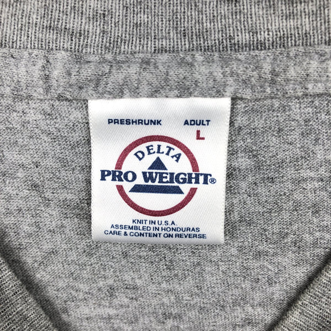 90'S Delta University of Virginia College Long-Sleeve T-Shirt, Men's Size L (Equivalent), Vintage cotton gray type Vintage Second Hand