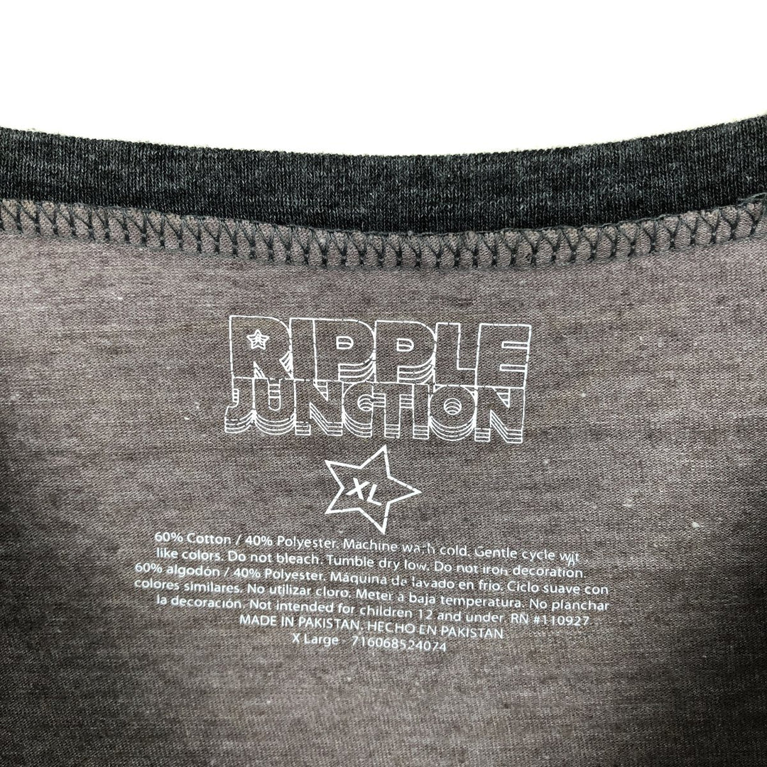 Ripple Junction Jimi Hendrix Raglan Band T-Shirt (Men's XL equivalent) cotton Charcoal Vintage Second Hand