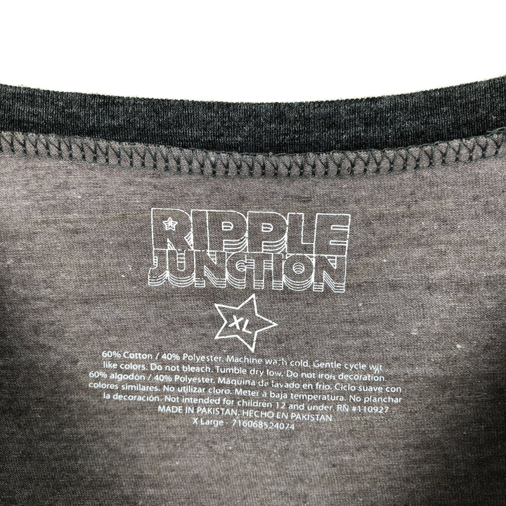 Ripple Junction Jimi Hendrix Raglan Band T-Shirt (Men's XL equivalent) cotton Charcoal Vintage Second Hand