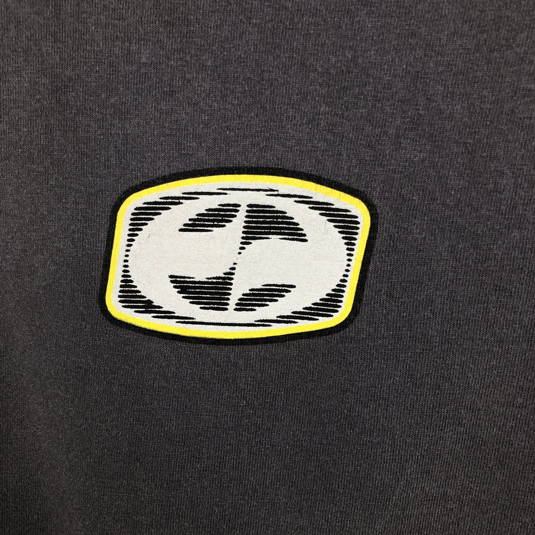 2000'S Split Long-Sleeve T-Shirt, Made in USA, Men's Size M (approx.) cotton Charcoal Vintage Second Hand