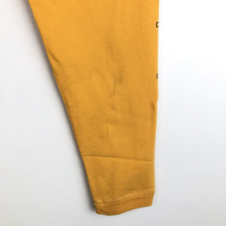 2000'S Split Long-Sleeve T-Shirt, Made in USA, Men's Size M (approx.) cotton Charcoal Vintage Second Hand