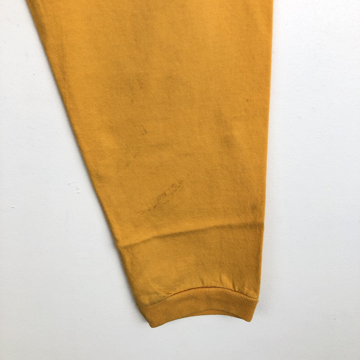 2000'S Split Long-Sleeve T-Shirt, Made in USA, Men's Size M (approx.) cotton Charcoal Vintage Second Hand