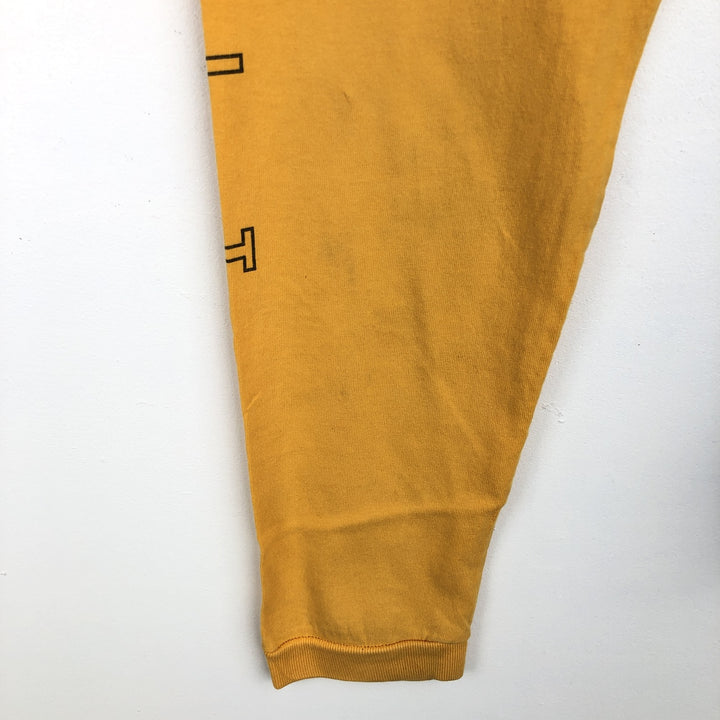 2000'S Split Long-Sleeve T-Shirt, Made in USA, Men's Size M (approx.) cotton Charcoal Vintage Second Hand