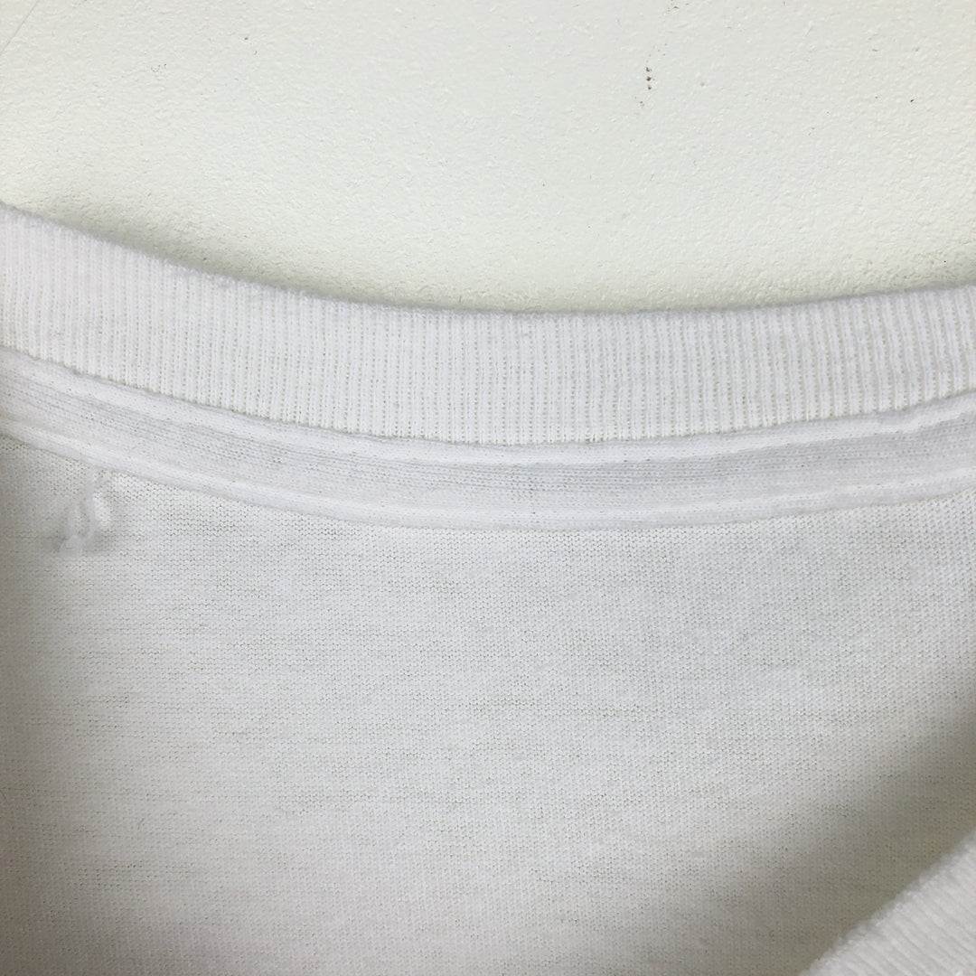 BUDWEISER Long-Sleeve T-Shirt (Men's Size L) unclear white type Vintage Second Hand