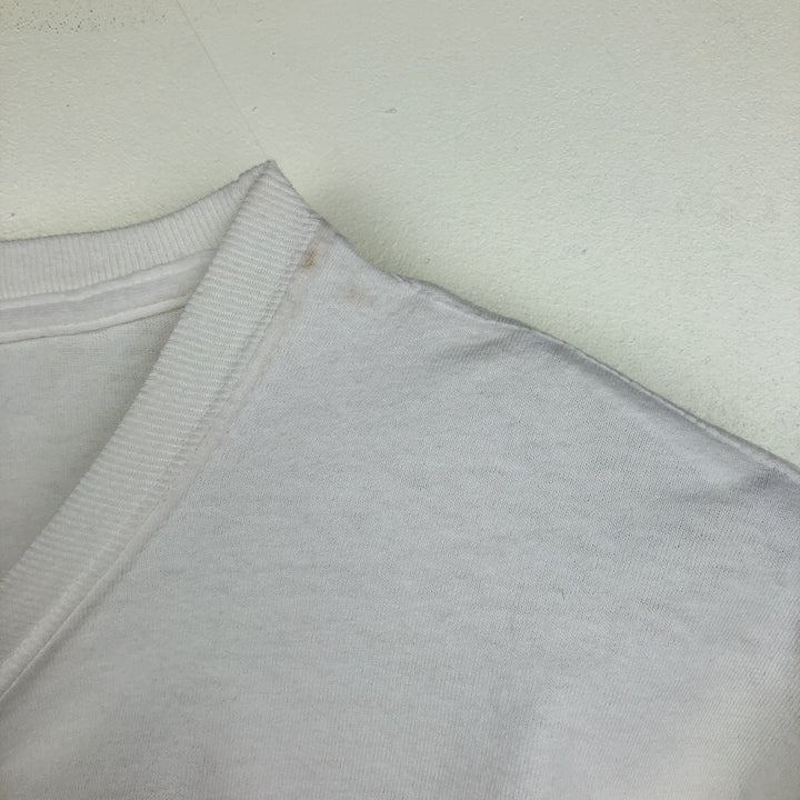 BUDWEISER Long-Sleeve T-Shirt (Men's Size L) unclear white type Vintage Second Hand