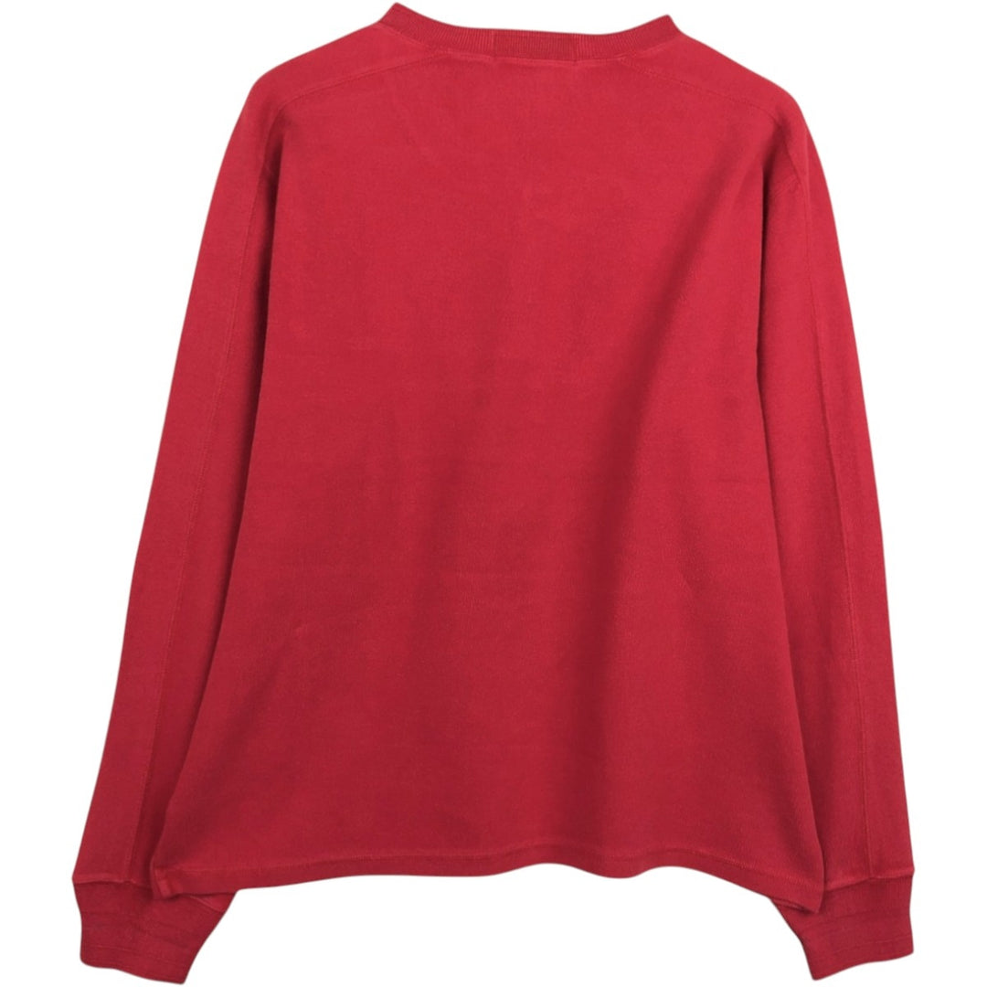 90'S Ralph Lauren POLO by Ralph Lauren Long-Sleeve T-Shirt, Men's Size M (approx.), Henley Neck, Vintage cotton red type Vintage Second Hand