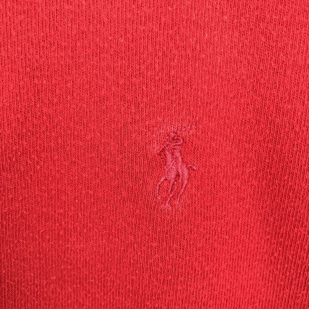 90'S Ralph Lauren POLO by Ralph Lauren Long-Sleeve T-Shirt, Men's Size M (approx.), Henley Neck, Vintage cotton red type Vintage Second Hand