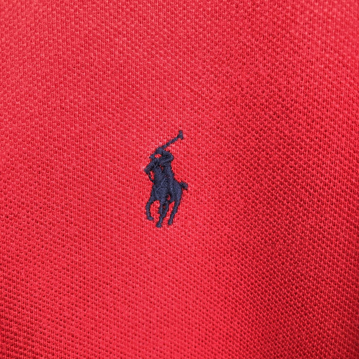 Vintage 90'S Ralph Lauren POLO by Ralph Lauren long-sleeved T-shirt, size L, men's cotton red type Vintage Second Hand