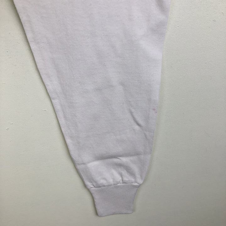 90'S Fruit of the Loom Long-Sleeve T-Shirt, Made in USA, Men's XXL equivalent, Vintage cotton white type Vintage Second Hand