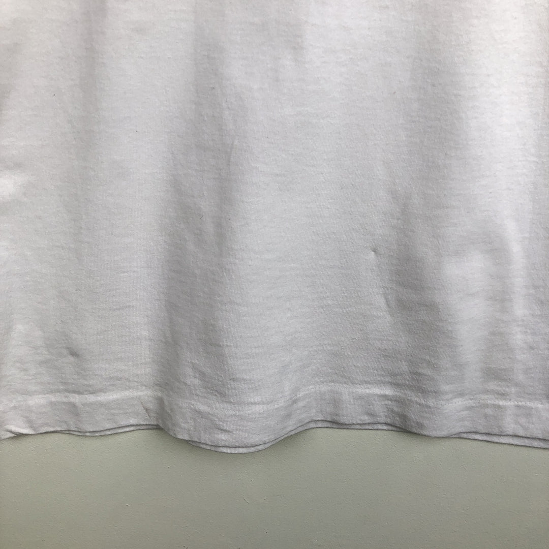 90'S Fruit of the Loom Long-Sleeve T-Shirt, Made in USA, Men's XXL equivalent, Vintage cotton white type Vintage Second Hand