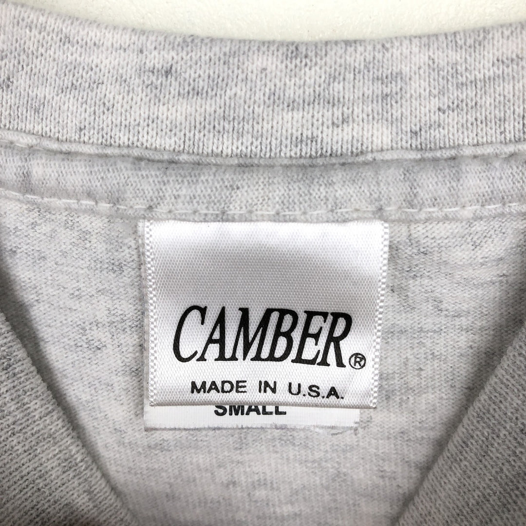 90'S Camber Long-Sleeve T-Shirt, Made in USA, Men's Size S (Equivalent), Vintage cotton pale white type Vintage Second Hand