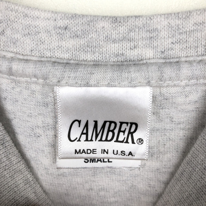 90'S Camber Long-Sleeve T-Shirt, Made in USA, Men's Size S (Equivalent), Vintage cotton pale white type Vintage Second Hand