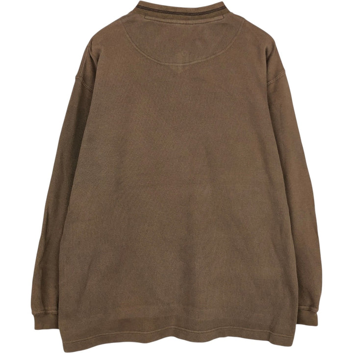 90'S Columbia V-neck sweatshirt, men's size L (approx.), vintage. cotton Khaki type Vintage Second Hand