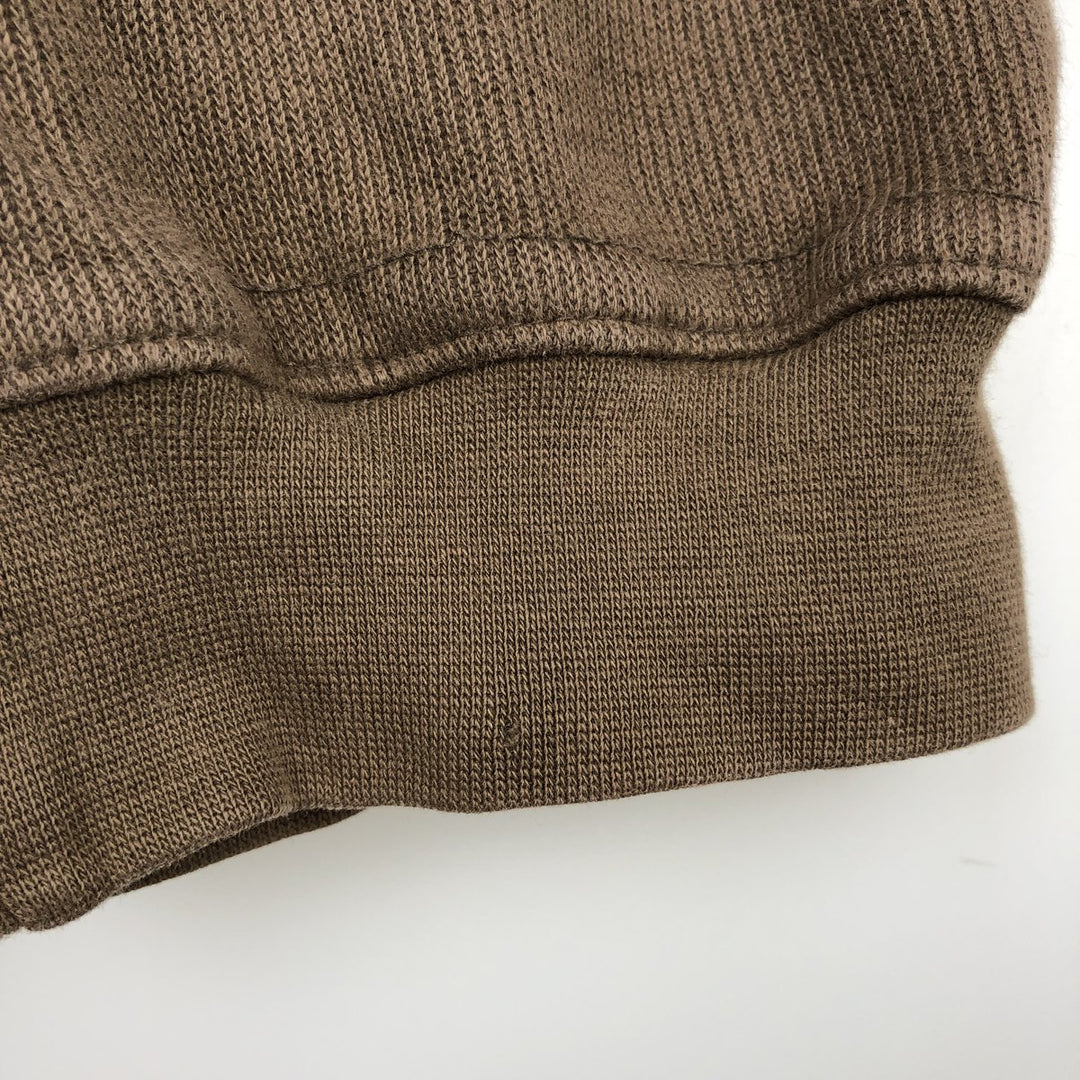 90'S Columbia V-neck sweatshirt, men's size L (approx.), vintage. cotton Khaki type Vintage Second Hand