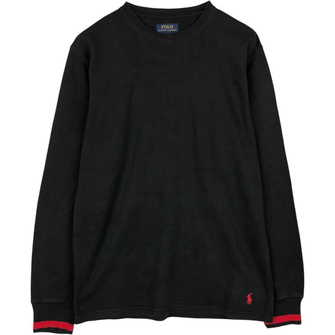 Ralph Lauren POLO RALPH LAUREN Logo sweatshirt, sweatshirt, men's size M cotton black type Vintage Second Hand