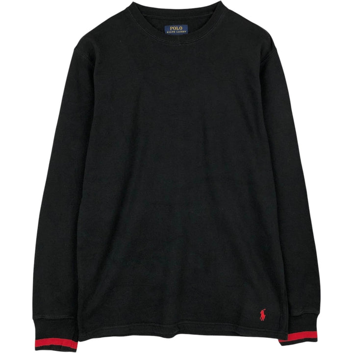 Ralph Lauren POLO RALPH LAUREN Logo sweatshirt, sweatshirt, men's size M cotton black type Vintage Second Hand