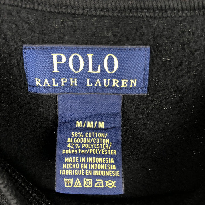 Ralph Lauren POLO RALPH LAUREN Logo sweatshirt, sweatshirt, men's size M cotton black type Vintage Second Hand