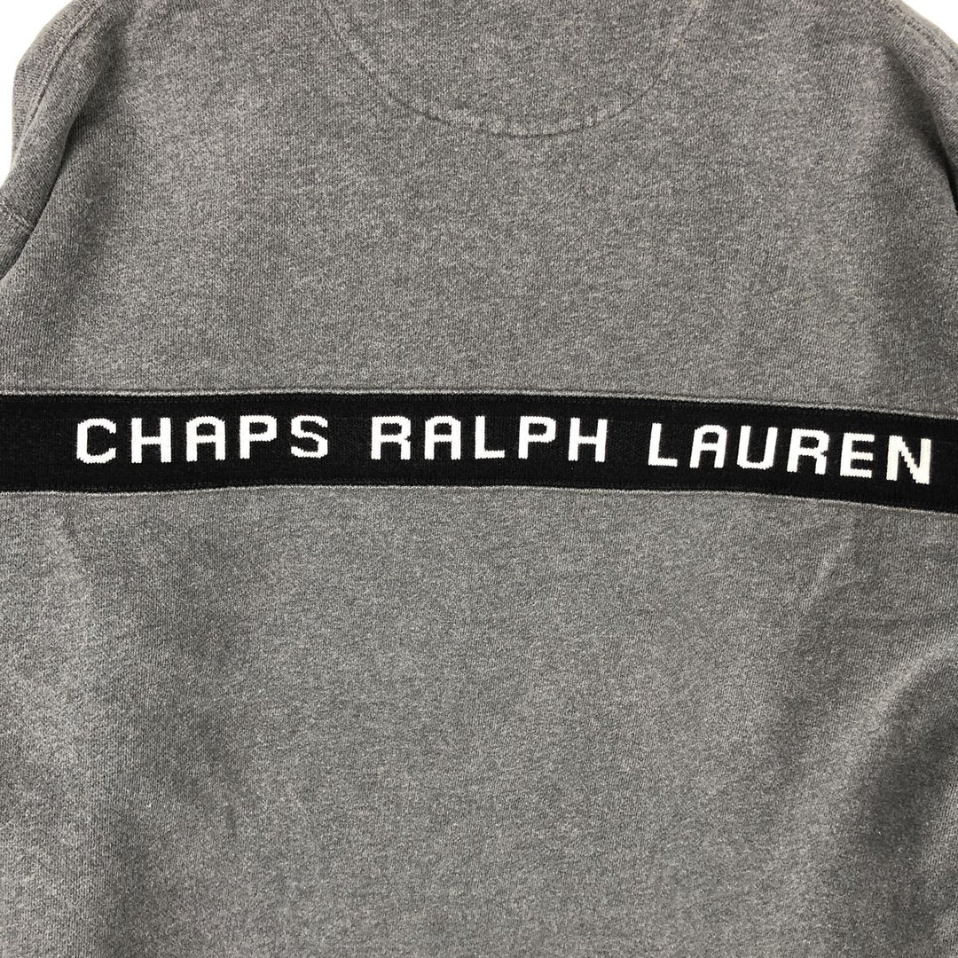 Ralph Lauren CHAPS logo sweatshirt, men's size L cotton gray type Vintage Second Hand