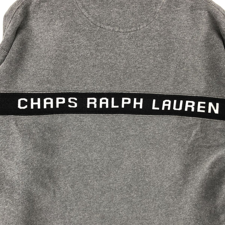 Ralph Lauren CHAPS logo sweatshirt, men's size L cotton gray type Vintage Second Hand