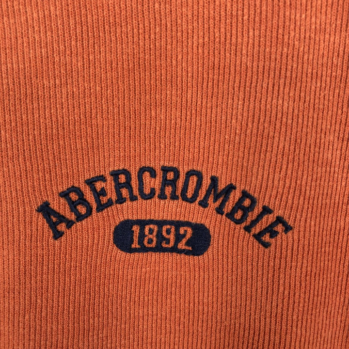 Abercrombie and Fitch V-neck sweatshirt, men's size L (approx.) cotton orange type Vintage Second Hand