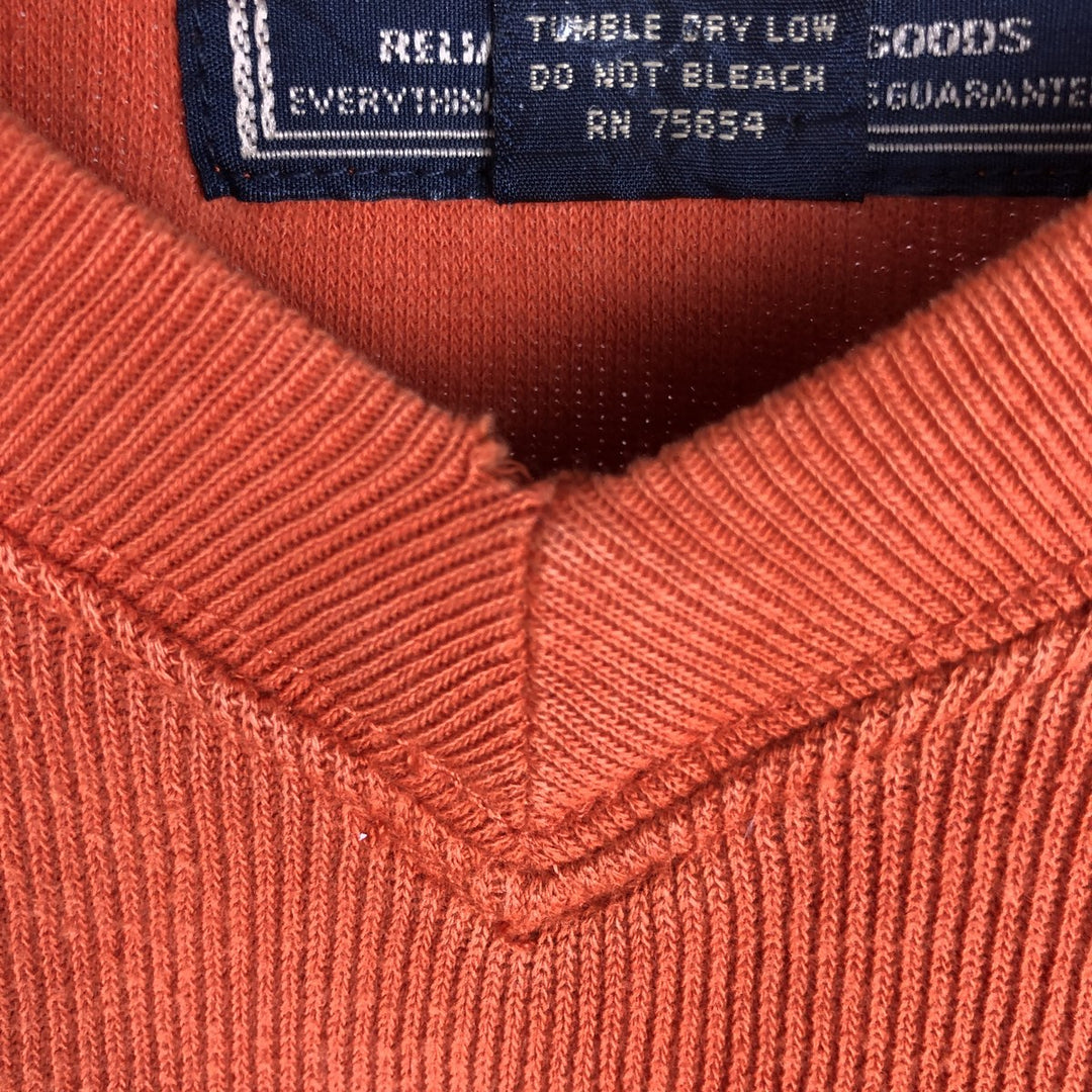 Abercrombie and Fitch V-neck sweatshirt, men's size L (approx.) cotton orange type Vintage Second Hand