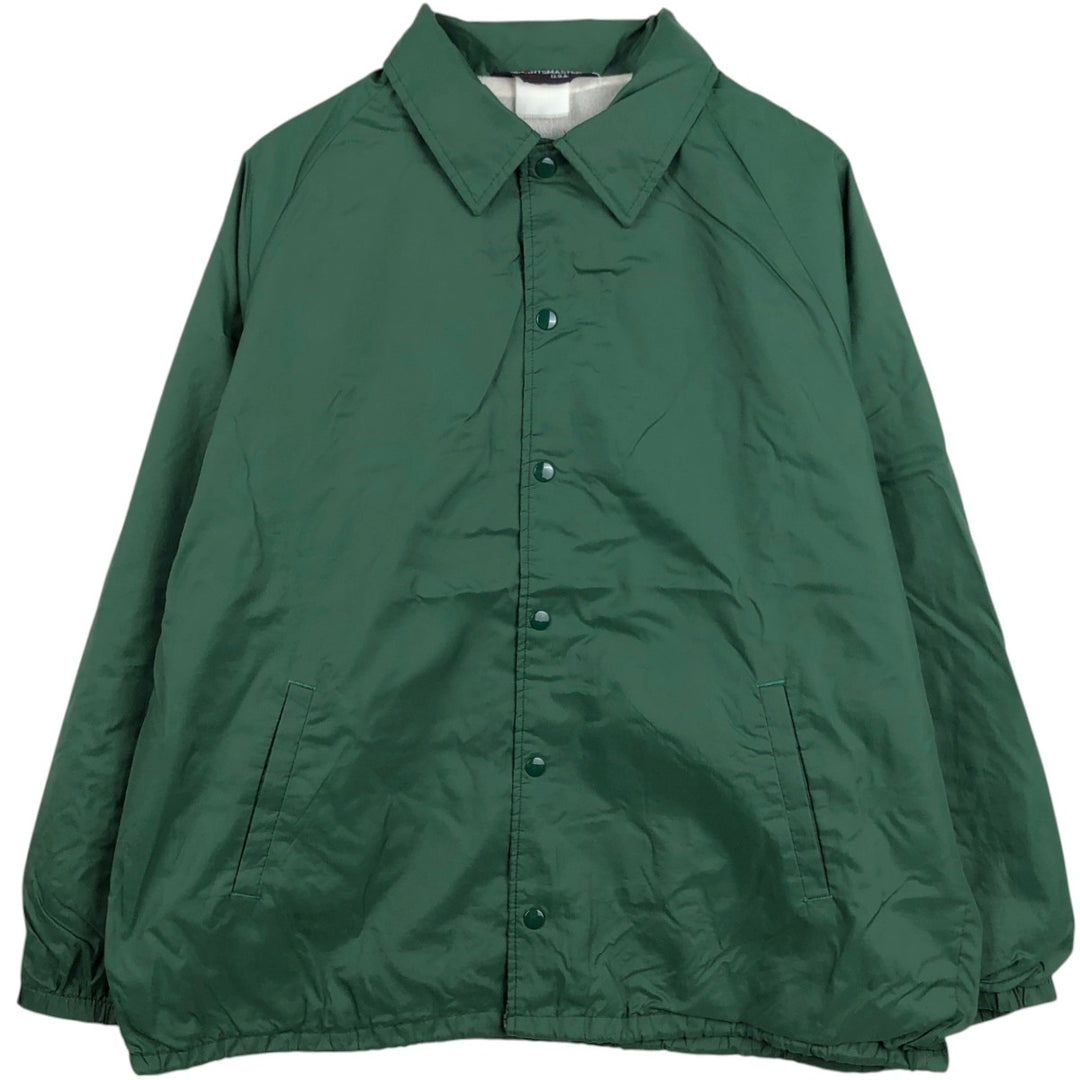 80s-90'S Sportsmaster Coach Jacket, Made in USA, Men's XL equivalent, Vintage unclear green type Vintage Second Hand