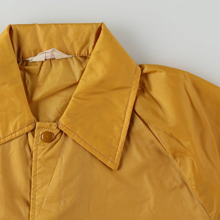 1960s-1970'S Coach Jacket, Made in USA, Men's Size L (approx.), Vintage Nylon yellow type Vintage Second Hand