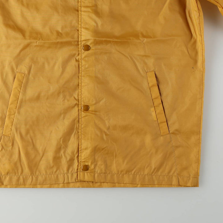 1960s-1970'S Coach Jacket, Made in USA, Men's Size L (approx.), Vintage Nylon yellow type Vintage Second Hand
