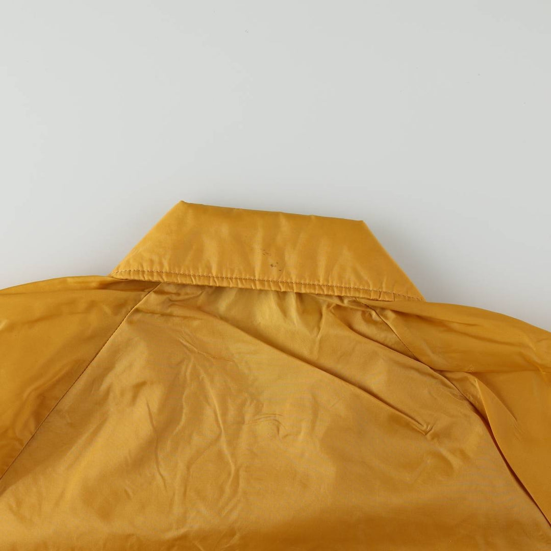 1960s-1970'S Coach Jacket, Made in USA, Men's Size L (approx.), Vintage Nylon yellow type Vintage Second Hand