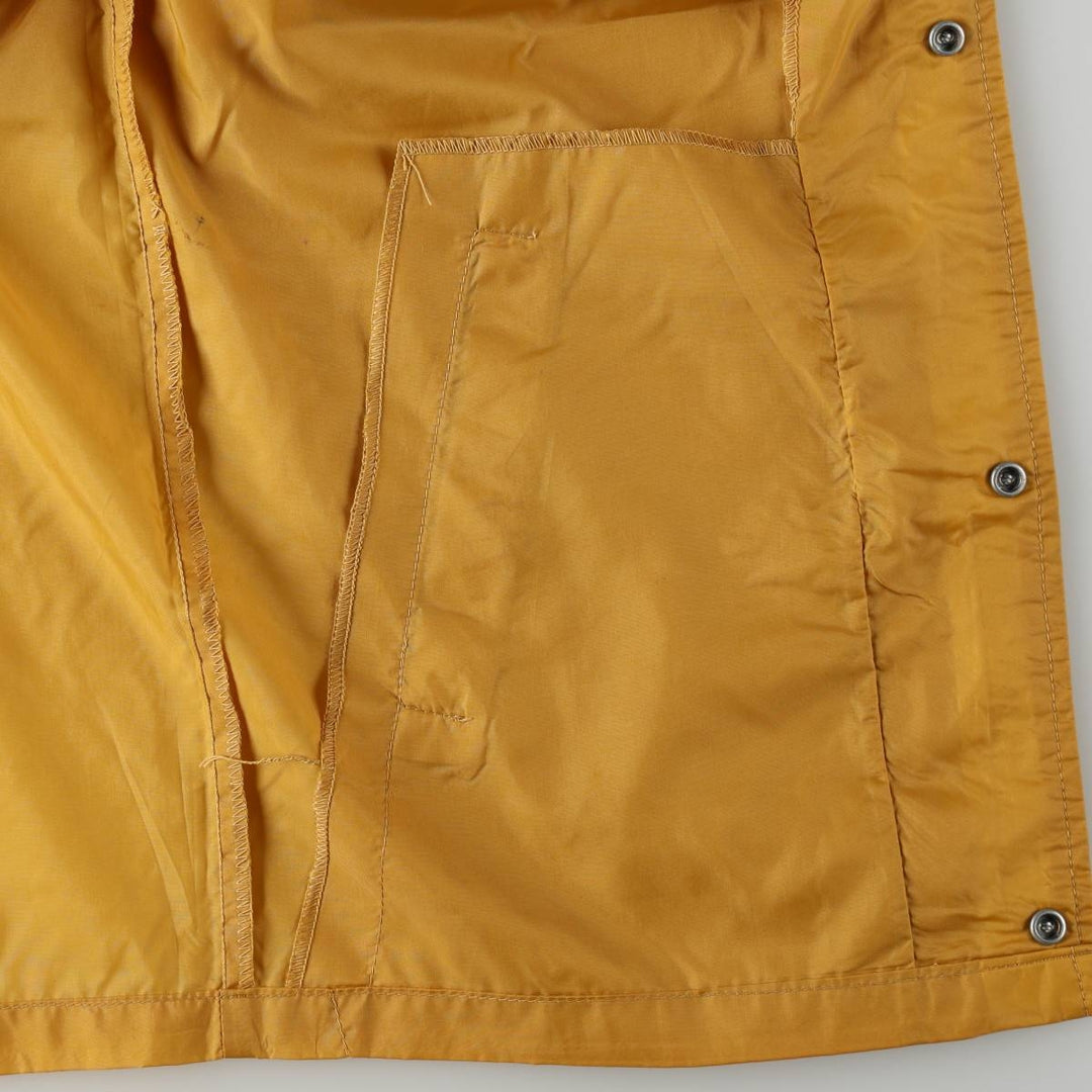 1960s-1970'S Coach Jacket, Made in USA, Men's Size L (approx.), Vintage Nylon yellow type Vintage Second Hand