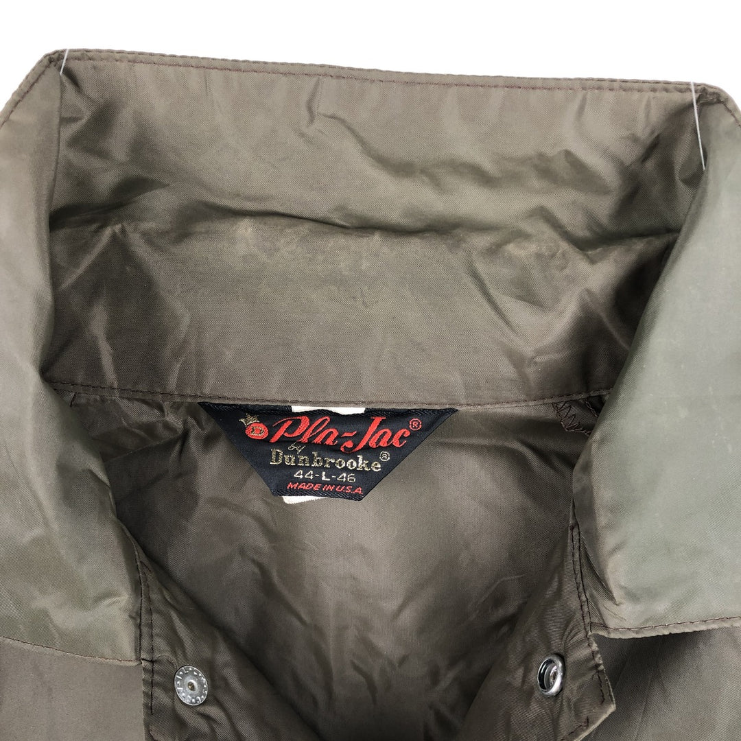 80s-90'S Dunbrooke Pla-Jac Coach Jacket, Made in USA, Men's Size L (approx.), Vintage unclear Khaki type Vintage Second Hand