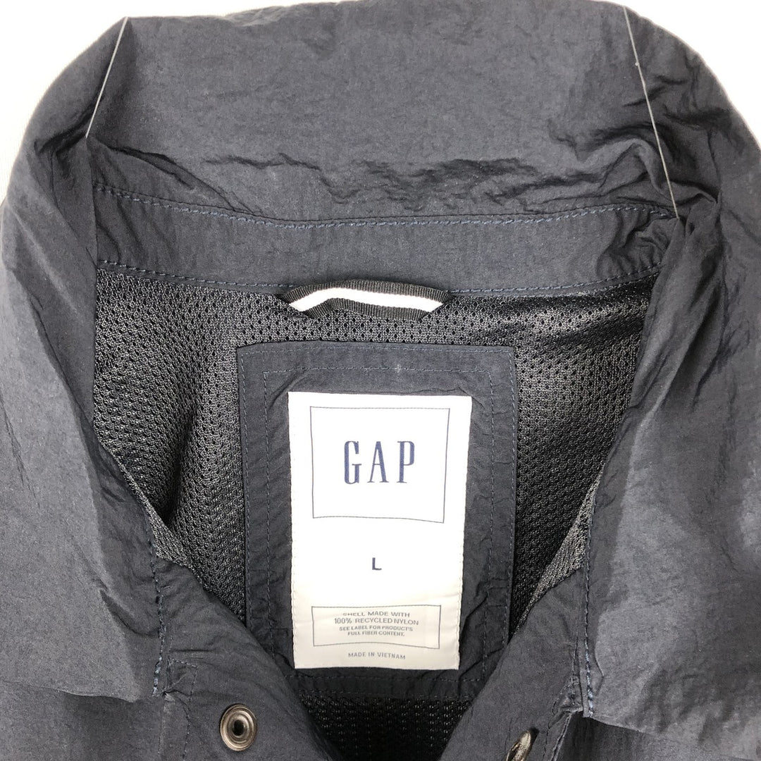 GAP Coach Jacket, Men's Size L (approx.) Recycled nylon navy blue type Vintage Second Hand