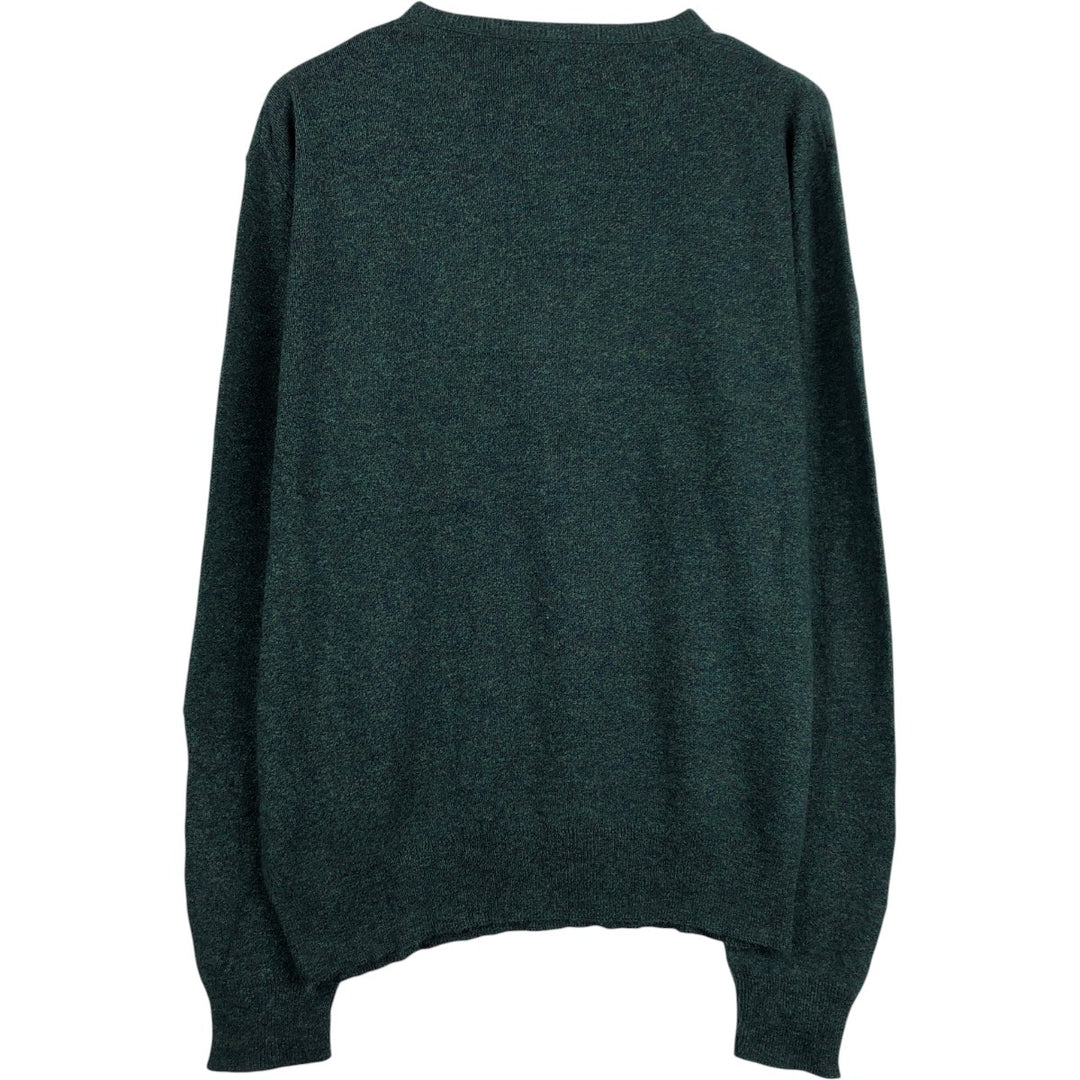 PURITAN V-neck acrylic knit sweater, made in the USA, men's size XL. acrylic green type Vintage Second Hand