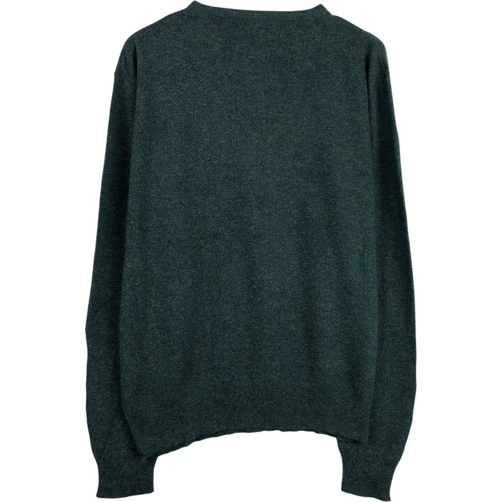 PURITAN V-neck acrylic knit sweater, made in the USA, men's size XL. acrylic green type Vintage Second Hand