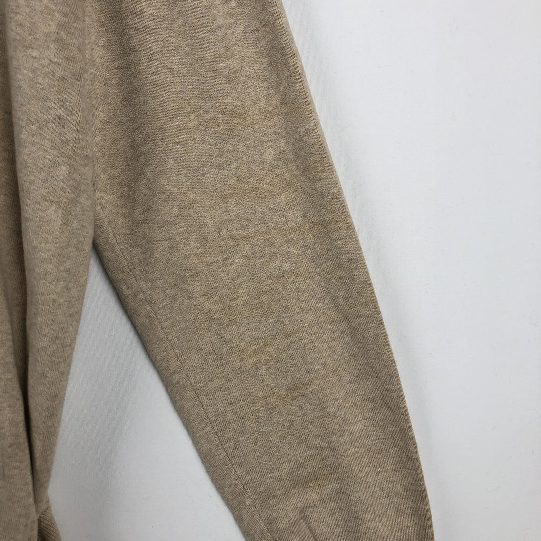 Ralph Lauren POLO RALPH LAUREN V-neck Pima cotton knit sweater, men's size L Pima Cotton Beige type Vintage Second Hand
