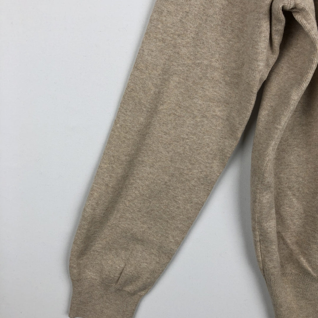 Ralph Lauren POLO RALPH LAUREN V-neck Pima cotton knit sweater, men's size L Pima Cotton Beige type Vintage Second Hand