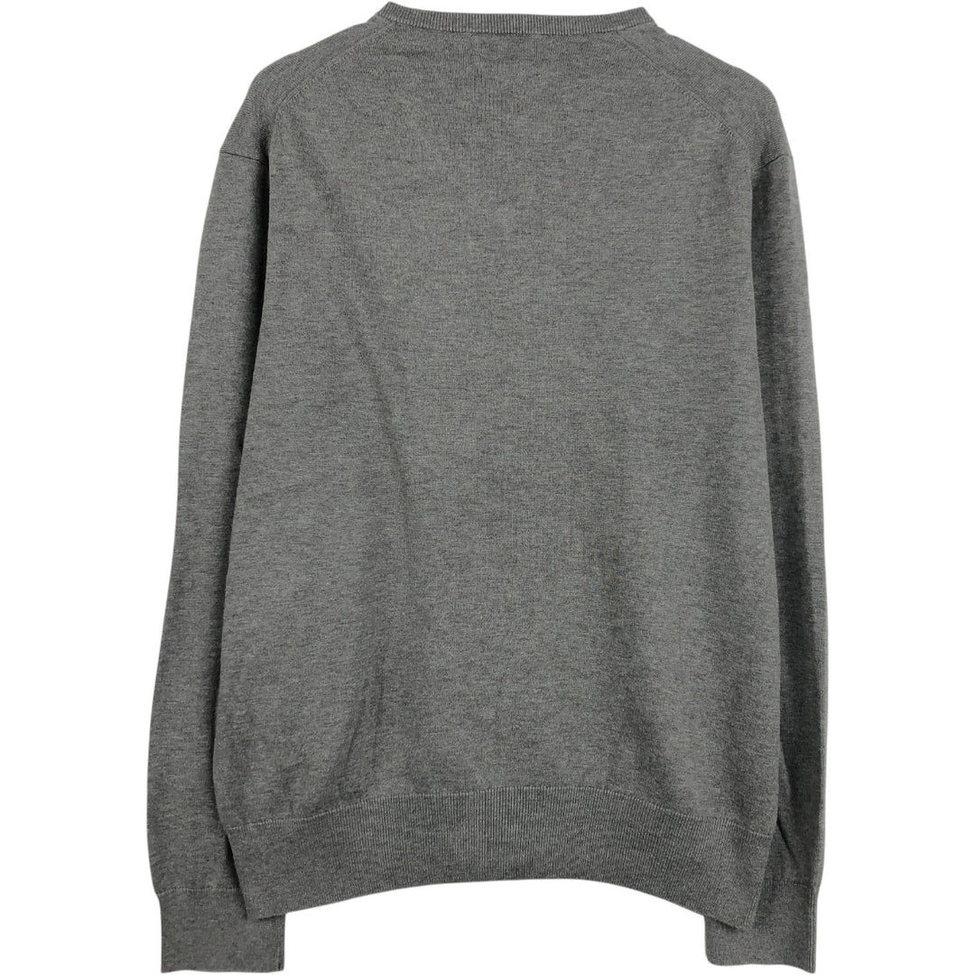 Ralph Lauren POLO RALPH LAUREN V-neck Pima cotton knit sweater, men's size M Pima Cotton gray type Vintage Second Hand