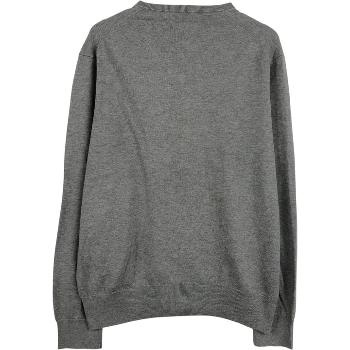 Ralph Lauren POLO RALPH LAUREN V-neck Pima cotton knit sweater, men's size M Pima Cotton gray type Vintage Second Hand