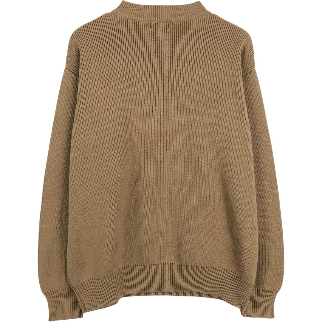 90'S LLBean Cotton Knit Sweater, Men's Size XL (Equivalent), Vintage cotton Beige type Vintage Second Hand